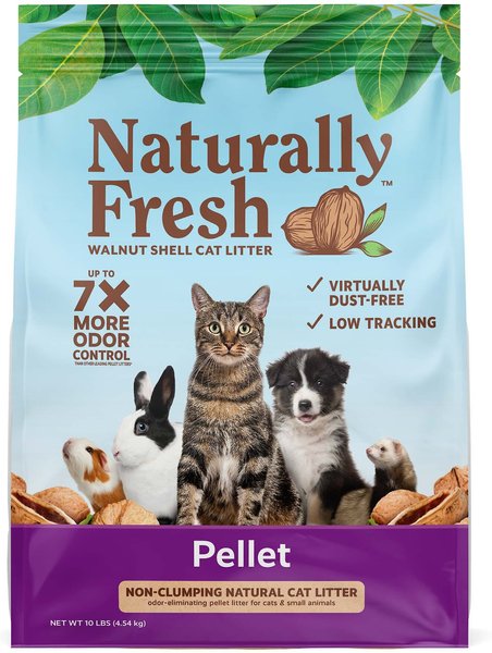 Naturally Fresh Pellet Unscented Non-Clumping Walnut Cat Litter, 10-lb bag slide 1 of 10