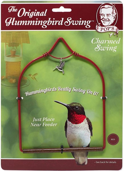 Pop's Birding Company The Original Hummingbird Swing Charmed Bird Swing, Red slide 1 of 10