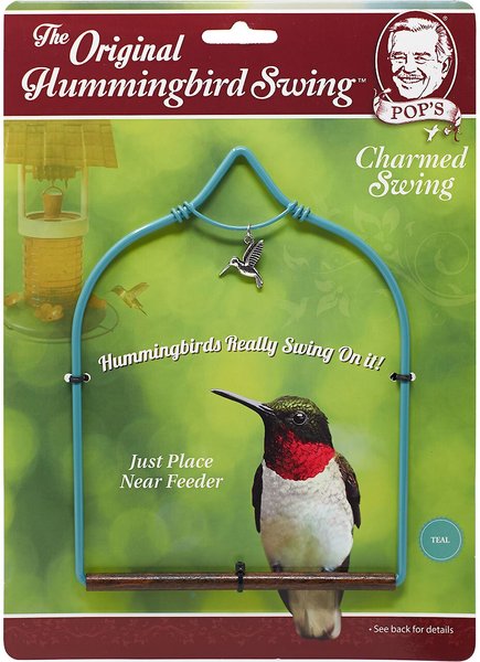 Pop's Birding Company The Original Hummingbird Swing Charmed Bird Swing, Teal slide 1 of 10