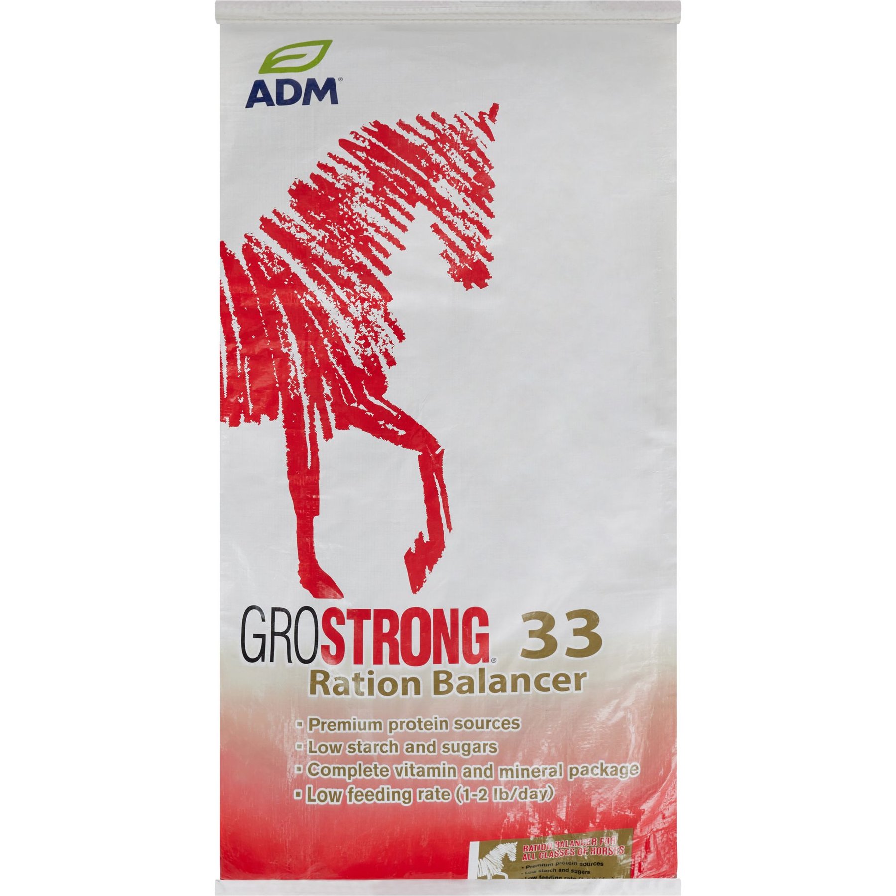 ADM GroSTRONG 33 Ration Balancer Low Sugar Low Starch Horse Feed