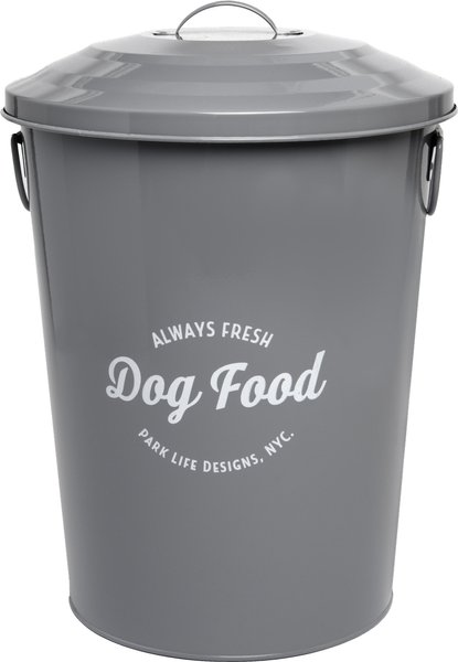 Park Life Designs Andreas Dog Food Storage Canister, Grey, Large slide 1 of 2