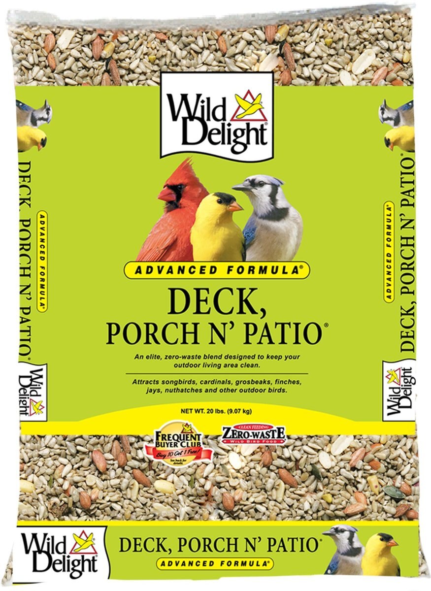 WILD DELIGHT Deck, Porch N' Patio Wild Bird Food, 20lb bag