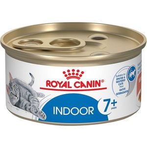 Royal Canin Feline Health Nutrition Indoor 7+ Morsels In Gravy Wet Cat Food, 3-oz can, case of 24