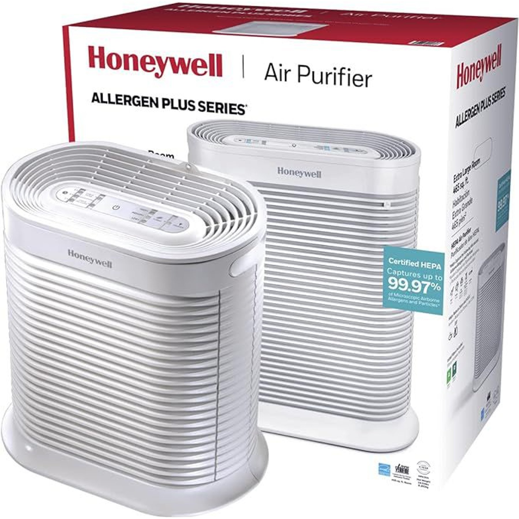 Outlet Honeywell HEPA Air Purifier, Extra Large Room (390sq.ft), 50250, White