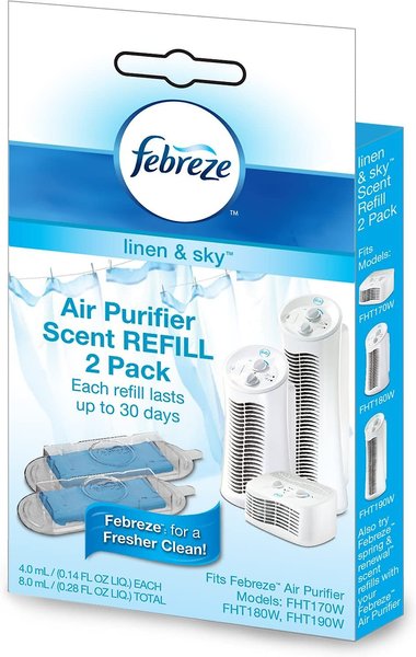 Febreze Linen & Sky Scented Air Purifier Refill Cartridge, 2 count slide 1 of 2