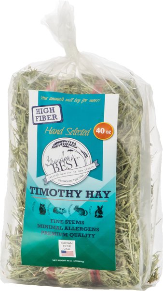 Grandpa's Best Timothy Hay Small Pet Food, 40-oz mini bale slide 1 of 6