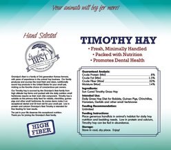 Grandpa's Best Timothy Hay Small Pet Food, 40-oz mini bale slide 2 of 7