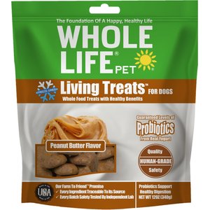Whole Life Living Treats Peanut Butter Flavor Freeze-Dried Dog Treats, 12-oz bag