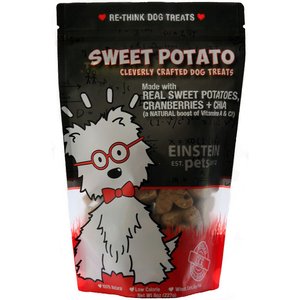 Einstein Pets Wheat-Free Real Sweet Potatoes, Cranberries & Chia Natural Oven Baked Dog Treats, 8-oz bag