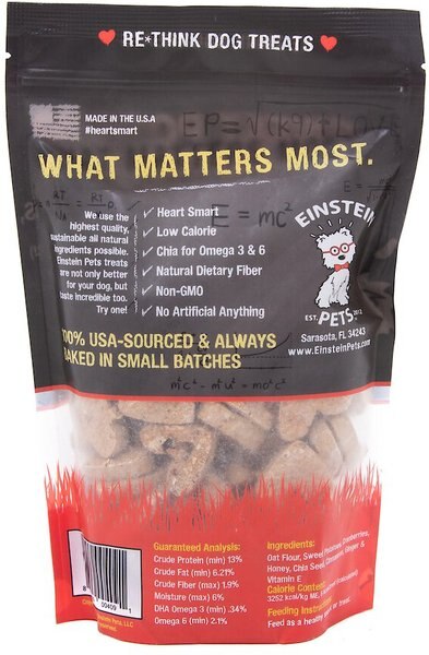 Einstein Pets Wheat-Free Real Sweet Potatoes, Cranberries & Chia Natural Oven Baked Dog Treats, 8-oz bag
