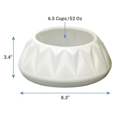 Show full view: PAIKKA Cubist Cone-Shaped Ceramic Dog & Cat Bowl, 6.5-cup slide 2 of 3