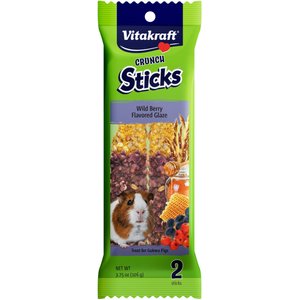 Vitakraft Crunch Sticks Wild Berry & Honey Guinea Pig Chewable Treats, 2 count