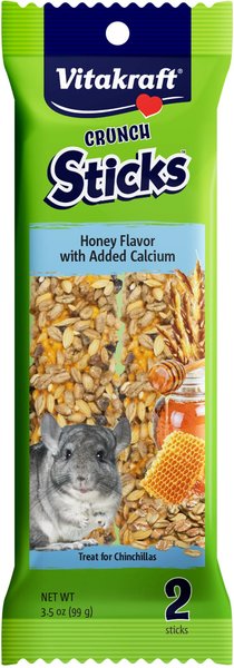 Vitakraft Crunch Sticks Honey with Added Calcium Chinchilla Treat, 2 count slide 1 of 8