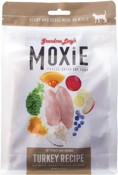 Grandma Lucy's Moxie Turkey Recipe Freeze-Dried Cat Food, 8-oz bag slide 1 of 8