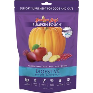 Grandma Lucy's Pumpkin Pouch Digestive Freeze-Dried Dog & Cat Food Topper, 6-oz bag