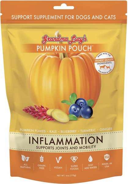 Grandma Lucy's Pumpkin Pouch Inflammation Freeze-Dried Dog & Cat Food Topper, 6-oz bag slide 1 of 3