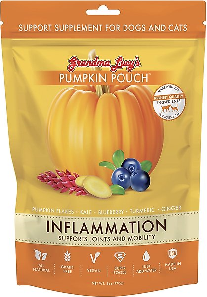 Grandma Lucy's Pumpkin Pouch Inflammation Freeze-Dried Dog & Cat Food Topper, 6-oz bag slide 1 of 8