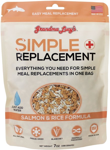 Grandma Lucy's Simple Replacement Salmon & Rice Formula Freeze-Dried Dog Food, 7-oz bag slide 1 of 8