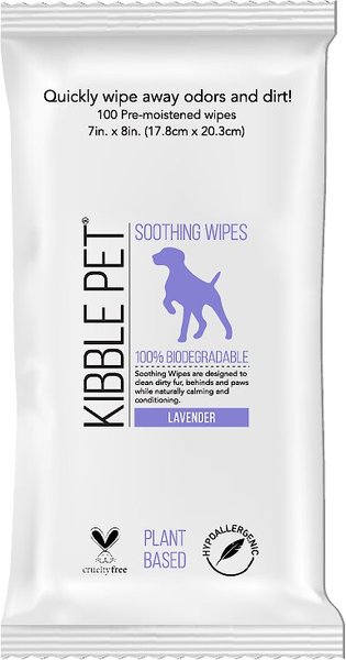 Kibble Pet Soothing Lavender Dog Wipes, 100 count slide 1 of 6