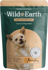 Wild Earth Good Protein Dog Snacks with Koji Peanut Butter Flavor Crunchy Dog Treats, 5-oz bag