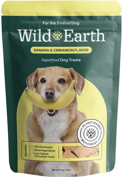 WILD EARTH Good Protein Dog Snacks with Koji Banana Cinnamon