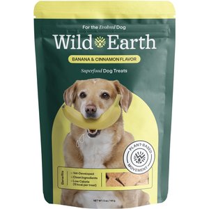 Wild Earth Good Protein Dog Snacks with Koji Banana & Cinnamon Flavor Crunchy Dog Treats, 5-oz bag