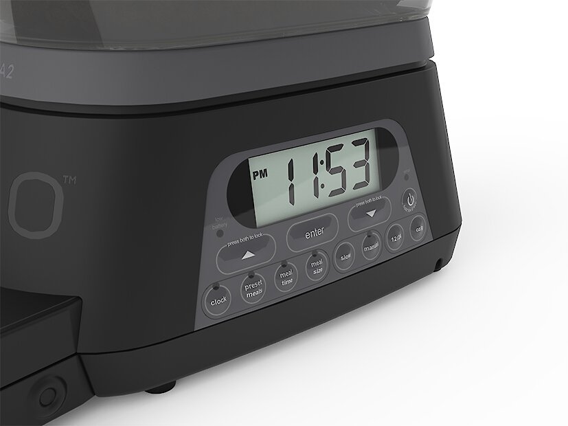 GAMMA2 Nano Automated Dog & Cat Feeder, Black