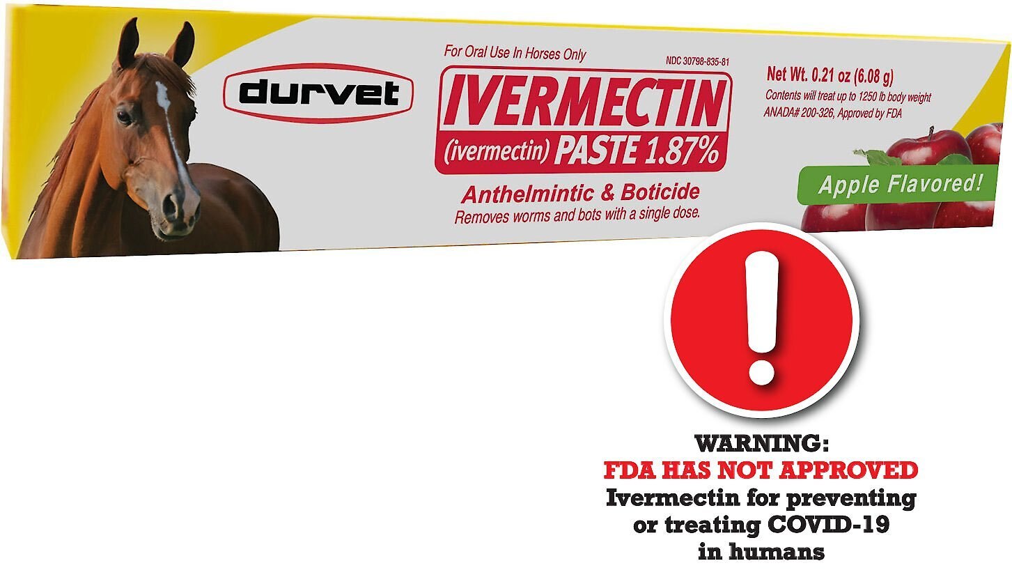 DURVET Ivermectin Paste 1.87% Apple Flavor Horse Dewormer, 0.21-oz tube ...