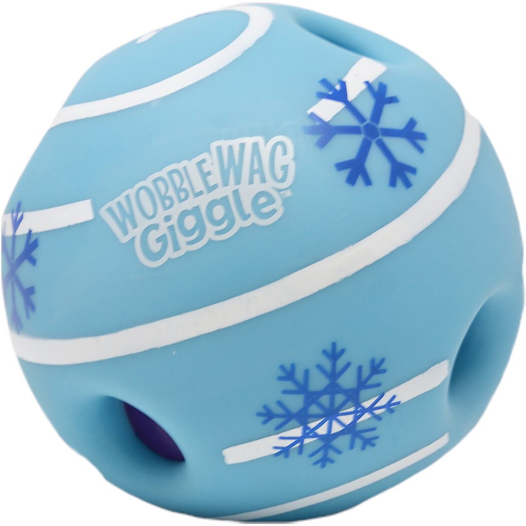 Wobble Wag Giggle Treat Dispensing Squeaky Ball Dog Toy, Blue