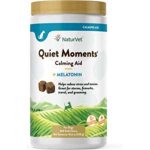NaturVet Quiet Moments Soft Chews Calming Supplement for Dogs, 240 count