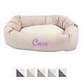 Majestic Pet Palette Heathered Sherpa Personalized Bagel Cat & Dog Bed, Blush Pink, Small