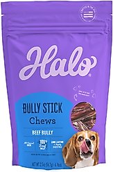 Halo Bully Sticks Dog Treats, 6 count