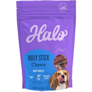 Halo Bully Sticks Dog Treats, 6 count
