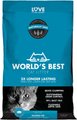 World's Best Multiple Cat Lotus Blossom Scented Clumping Corn Cat Litter, 14-lb bag