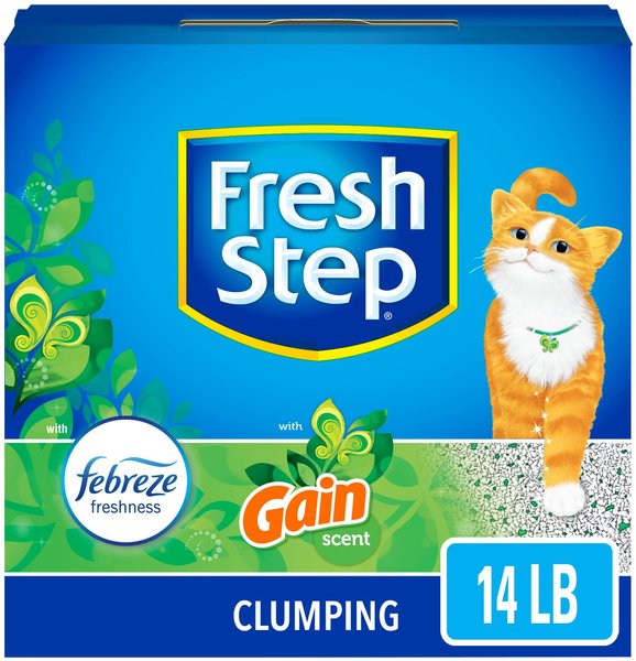 Fresh Step Febreze Freshness Gain Scented Clumping Clay Cat Litter, 14-lb box slide 1 of 8