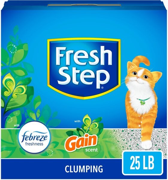 Fresh Step Febreze Freshness Gain Scented Clumping Clay Cat Litter, 25-lb box slide 1 of 9