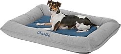 Frisco Orthopedic Personalized Bolster Dog Bed w/Removable Cover, Harbour Blue, X-Large slide 2 of 7