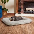 Frisco Orthopedic Personalized Bolster Dog Bed w/Removable Cover, Light Gray, Large