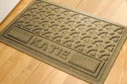 Bungalow Flooring Waterhog Dog Bone Repeat Personalized Dog Placemat, Camel slide 1 of 6