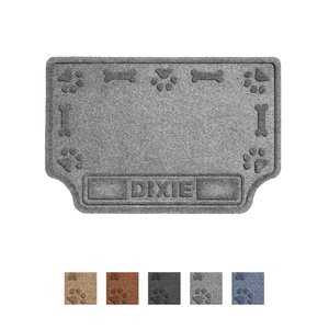 Bungalow Flooring Waterhog Pet Drool Hog Bone Personalized Pet-Feeder Mat - Medium Gray - 18 x 27