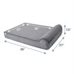Frisco Perfect Square Pillow Dog Bed w/Removable Cover, Navy Houndstooth, Large