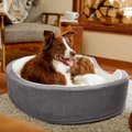Frisco Bolster Cat & Dog Bed, Gray, X-Large
