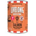 Livelong Healthy & Strong Salmon & Sweet Potato Recipe Wet Dog Food, 12.8-oz can, case of 12