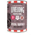 Livelong Healthy & Strong Bison/Buffalo & Sweet Potato Recipe Wet Dog Food, 12.8-oz can, case of 12