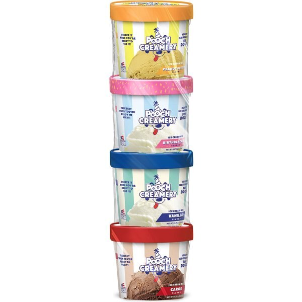 POOCH CREAMERY Ice Cream Mix Peanut Butter, Birthday Cake, Vanilla ...