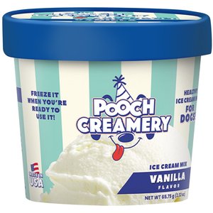 Pooch Creamery Ice Cream Mix Peanut Butter, Birthday Cake, Vanilla & Carob Variety Pack Dog Treat, 2.32-oz, 4 count