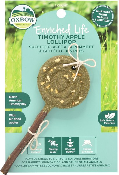 Oxbow Enriched Life Apple Timothy Lollipop Small Pet Chew Toy slide 1 of 9