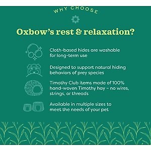 Oxbow Enriched Life Cozy Cave Small Pet Hideout, Large