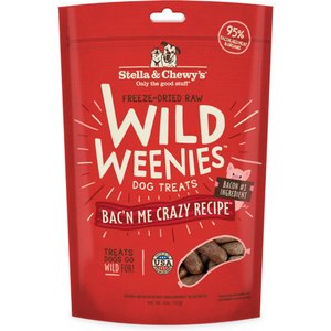 Stella & Chewy's Wild Weenies Bac'n Me Crazy Recipe Freeze-Dried Raw Dog Treats, 11-oz bag