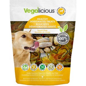 Vegalicious Healthy Dehydrated All Natural Squash Rings Dog Treats, 6.4-oz bag